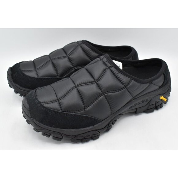 Merrell Women 8.5 MOAB 2 Slide Quilted SE Slip On Black Vibram Sole Shoes Mules - Picture 3 of 13